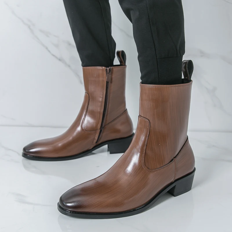 Men'S Shoes For Suits - Bottines classiques confortables Botas mode hommes