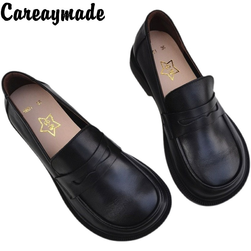 Men Shoes Size - Careaymade-Chaussures Oxford en cuir de vachette