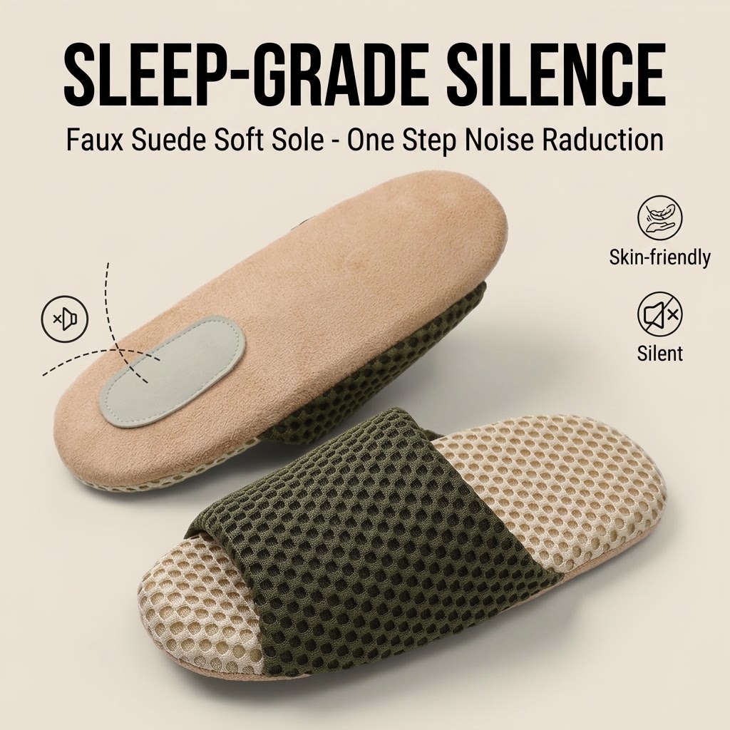 Men Shoes Size - Pantoufles d'intérieur silencieuses unisexes, semelle en