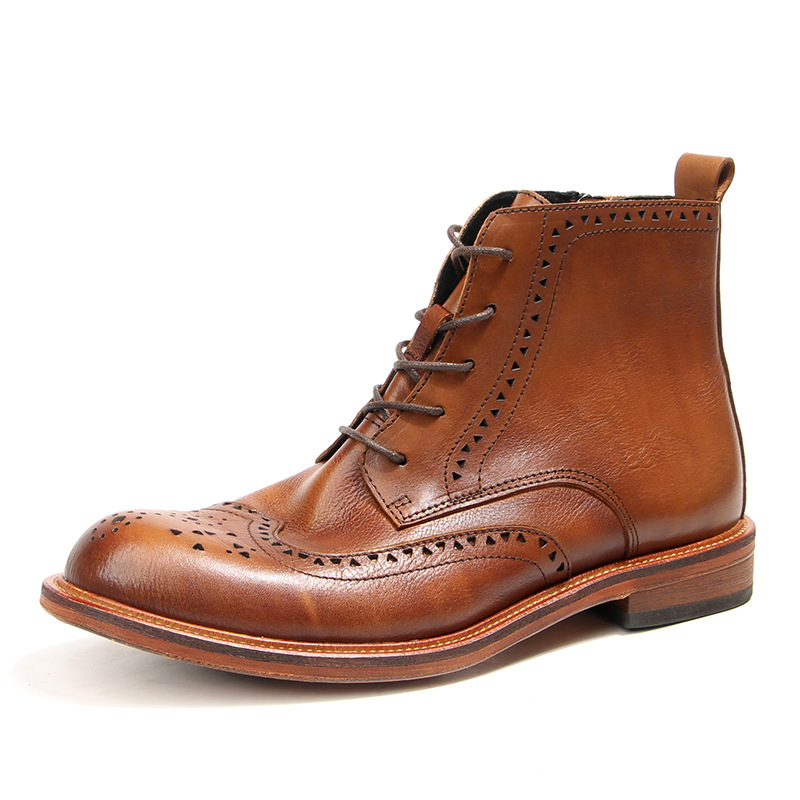 Men'S Shoes For Suits - Bottines Chelsea Vintage en cuir véritable
